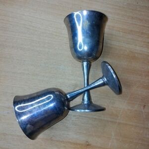 Silver plated goblets